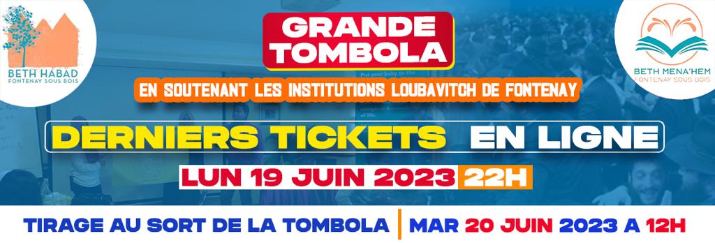 Grande Tombola au profit des Institutions Loubavitch de Fontenay
