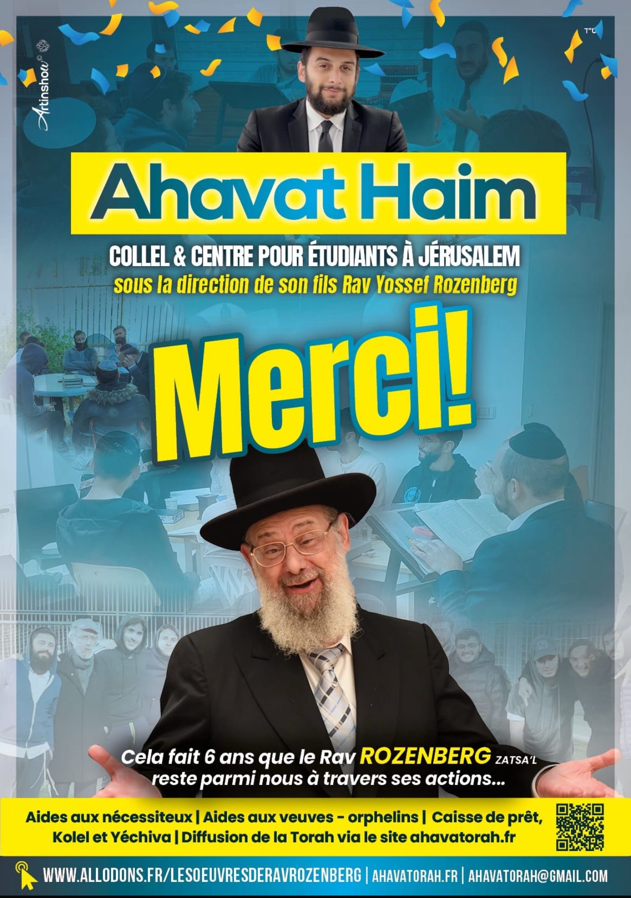 Poursuivons l'action du Rav Rozenberg