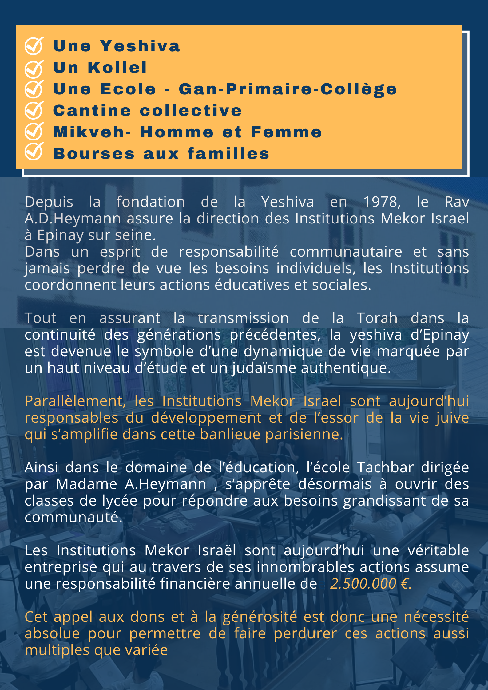 the Mekor Israel Institutions - photo 1