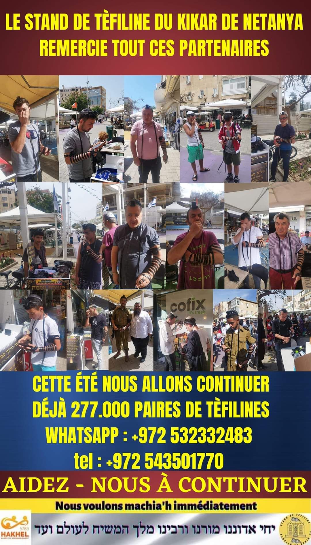 Stand de tefilin du Kikar de Natanya - photo 12