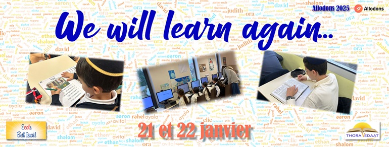 We will learn again : nous continuerons d'étudier ! - banner 4