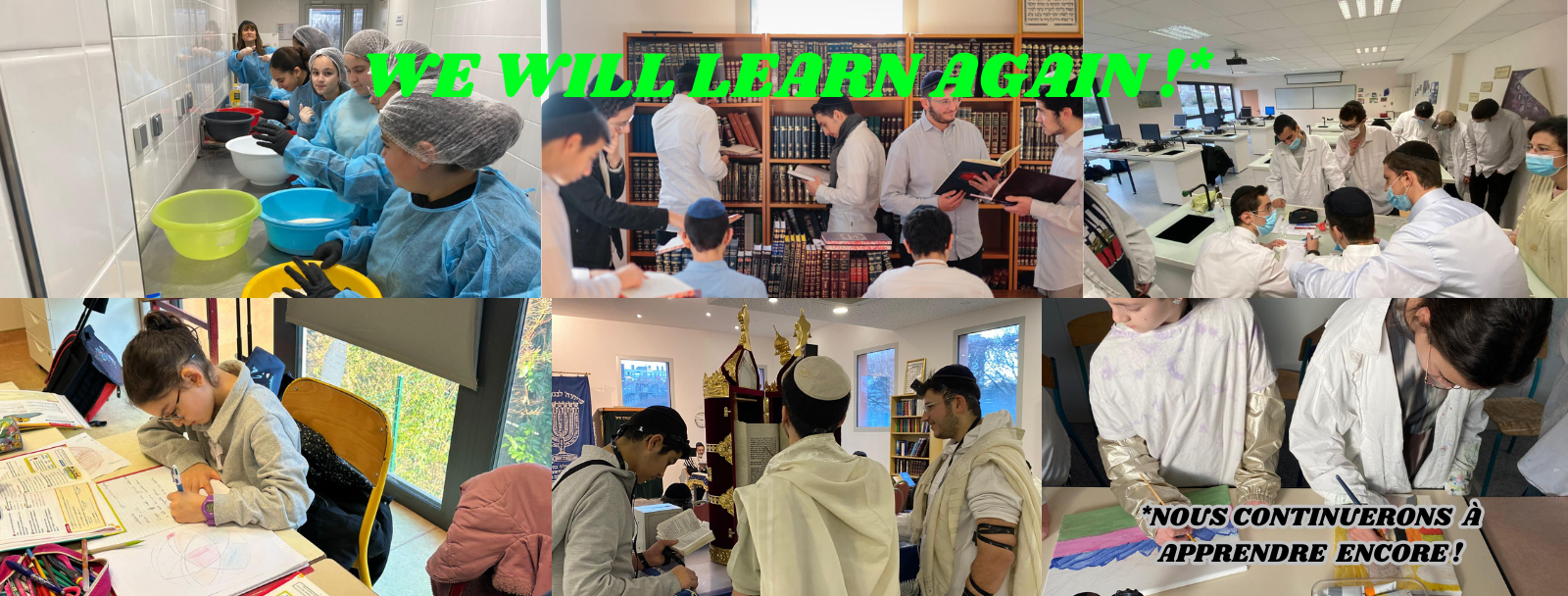 We will learn again : nous continuerons d'étudier ! - banner 2