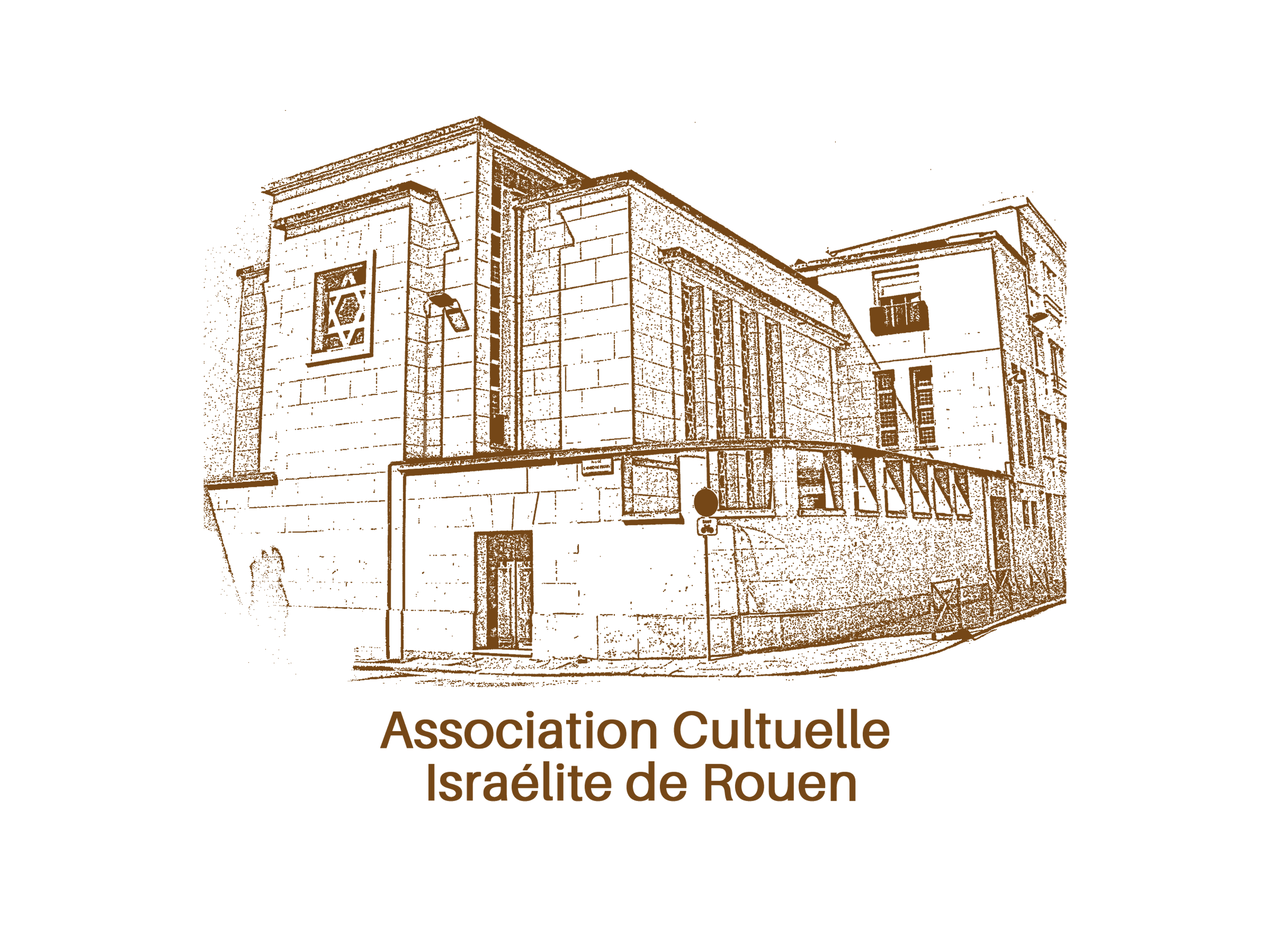 Logo synagogue incendiée